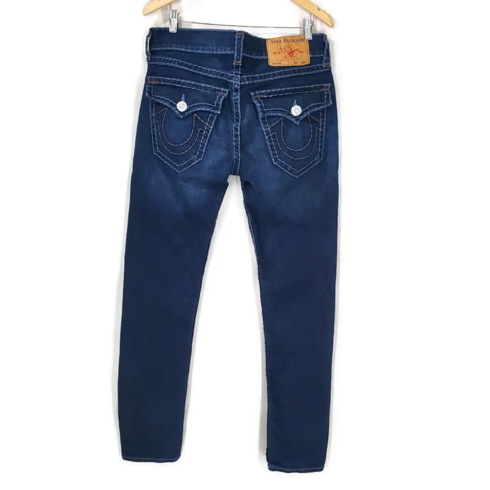 True Religion Mens Rocco Super T Relaxed Skinny W/Flap Pockets Jeans Size 33 - Picture 3 of 16